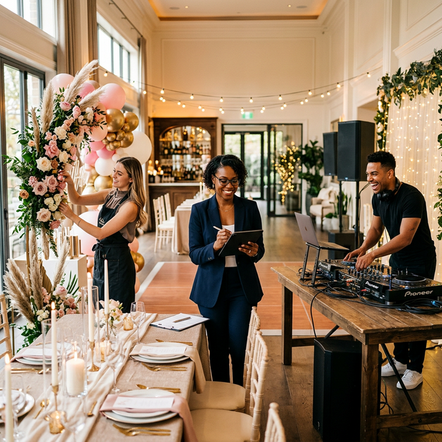 Thematische Illustration für Feier-Dienstleister